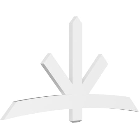 Ekena Millwork Alberta Architectural Grade PVC Gable Bracket, 84"W x 42"H x 2"D x 6"F, 12/12 Pitch GBP084X42X0206ALB00